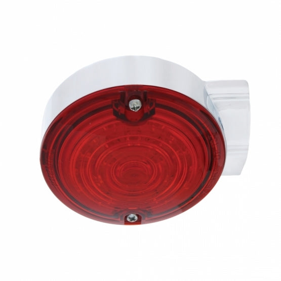 21 LED 3-1/4" Signal Light For Harley Motorcycle With Housing - Red LED/Red Lens