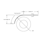 80" 430 Stainless Steel (18ga) Half Fender - SR Series (Pair)