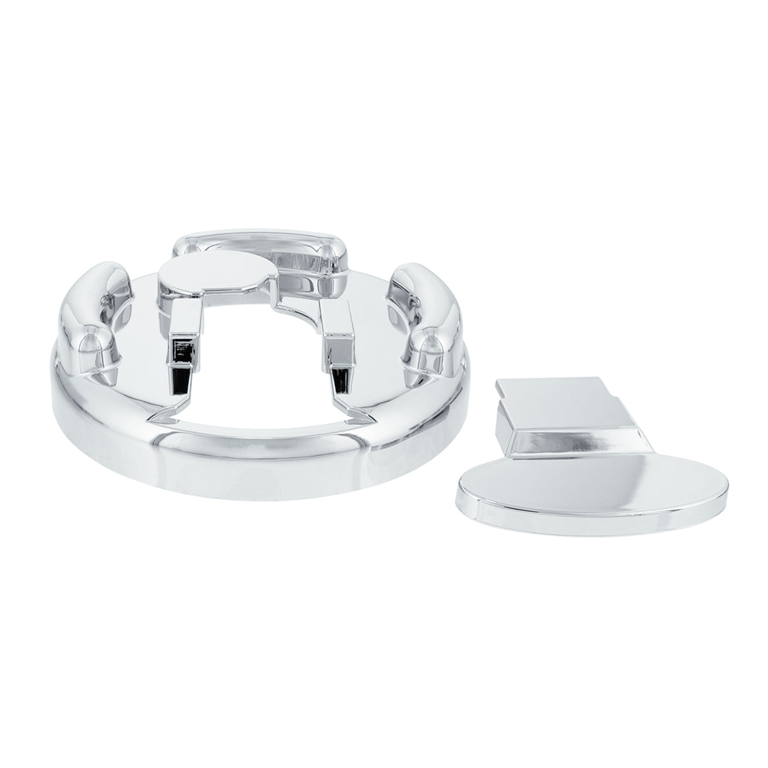 Chrome Plastic Fuel Cap Cover For Peterbilt - Locking