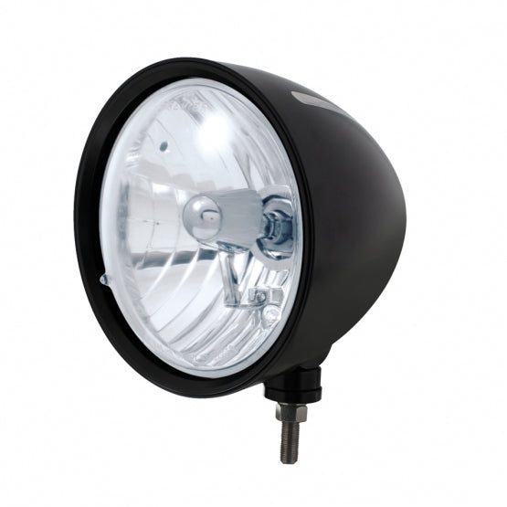 Black "Billet" Style Groove Headlight Crystal H4 Bulb