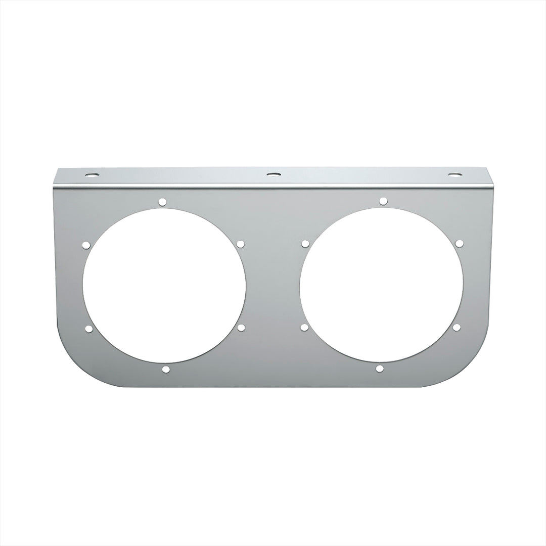 Stainless Light Bracket With 2X 4" Light Cutouts