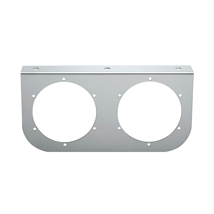 Stainless Light Bracket With 2X 4" Light Cutouts