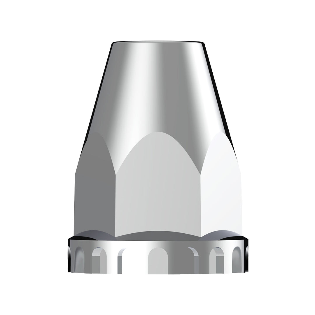 33mm X 2-3/4" Chrome Plastic Original Nut Covers - Thread-On (Box of 10)