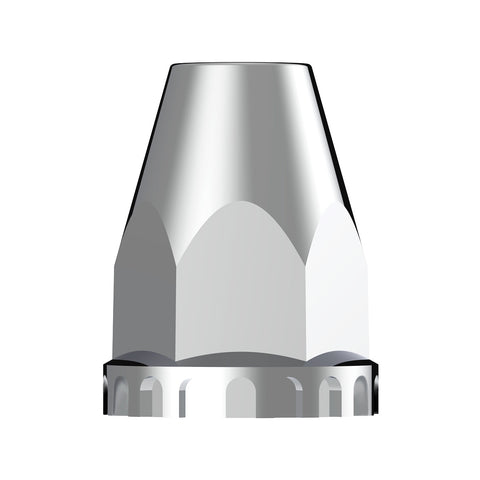 33mm X 2-3/4" Chrome Plastic Original Nut Covers - Thread-On (Box of 10)