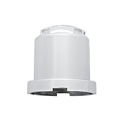 7/16" X 1-3/4" Chrome Plastic Iron Cross Nut Cover, Push-On Style (10-Pack)