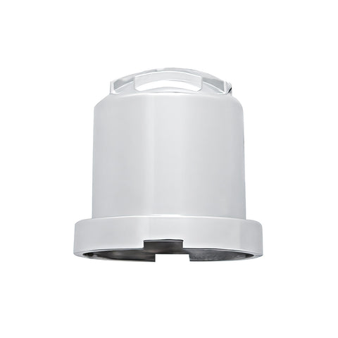 7/16" X 1-3/4" Chrome Plastic Iron Cross Nut Cover, Push-On Style (10-Pack)