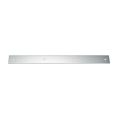 2" X 20" Chrome Top Mud Flap Plain Plate - Bolt Thru