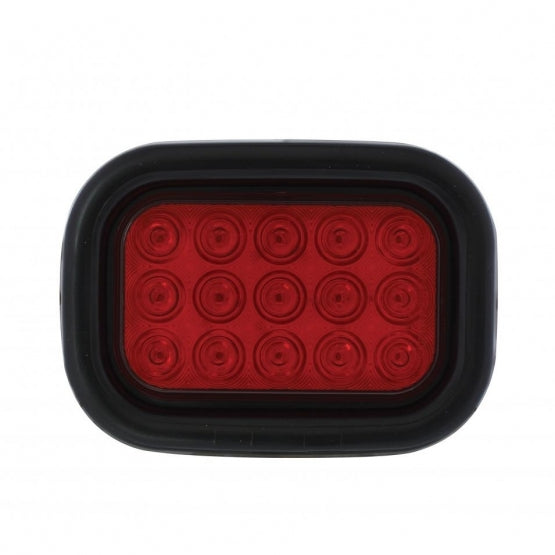 15 LED Rectangular Light Kit (Stop, Turn &amp; Tail) - Red LED/Red Lens