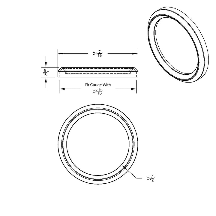Speed/Tachometer Gauge Bezel For 2006+ Peterbilt
