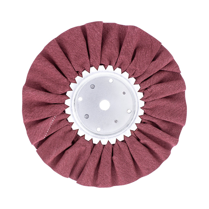 10" Red Treated Airway Buff - 5/8" &amp; 1/2" Arbor