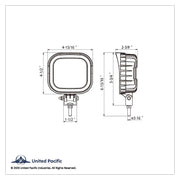 9 High Power LED Square Work Light - Flood Light
