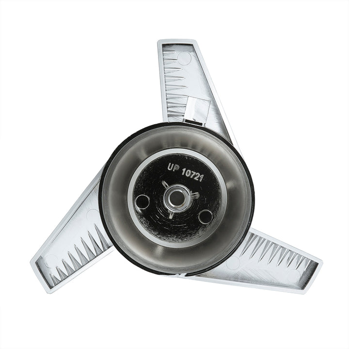 Chrome Plastic 3 Bar Right Swing Hubcap Spinner Only