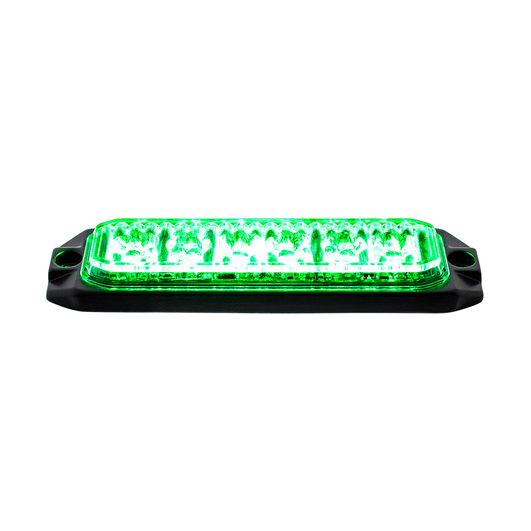 6 High Power LED "Competition Series" Slim Warning Light - Green