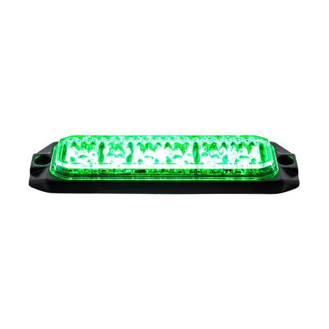 6 High Power LED "Competition Series" Slim Warning Light - Green
