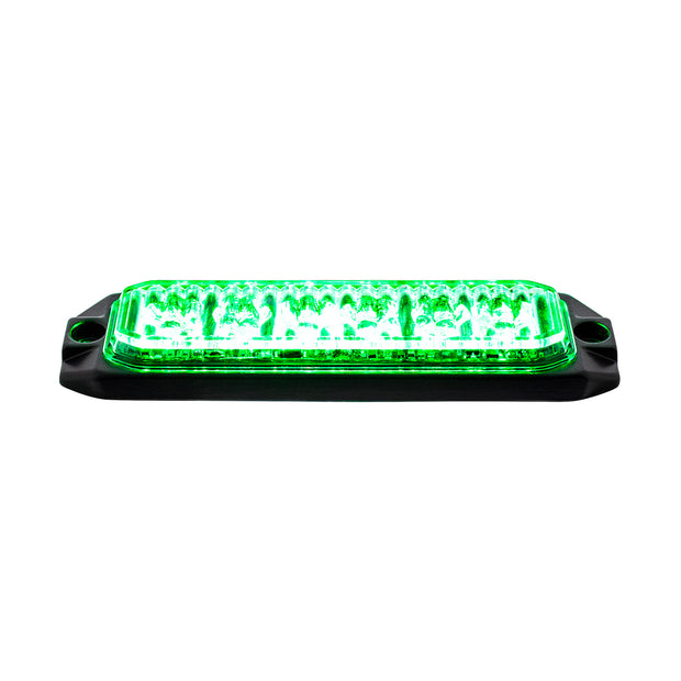 6 High Power LED "Competition Series" Slim Warning Light - Green
