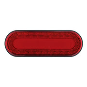 24 LED 6" Oval Mirage Light (Stop, Turn & Tail) - Red LED/Red Lens
