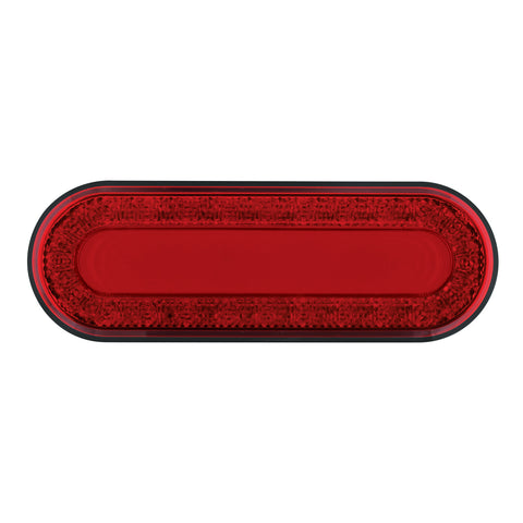 24 LED 6" Oval Mirage Light (Stop, Turn & Tail) - Red LED/Red Lens