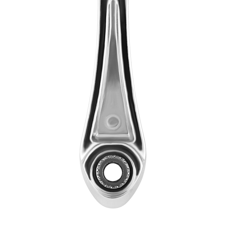 Chrome Die-Cast Window Crank With 16-Spline 7/16” OD Adapter - Green Crystal