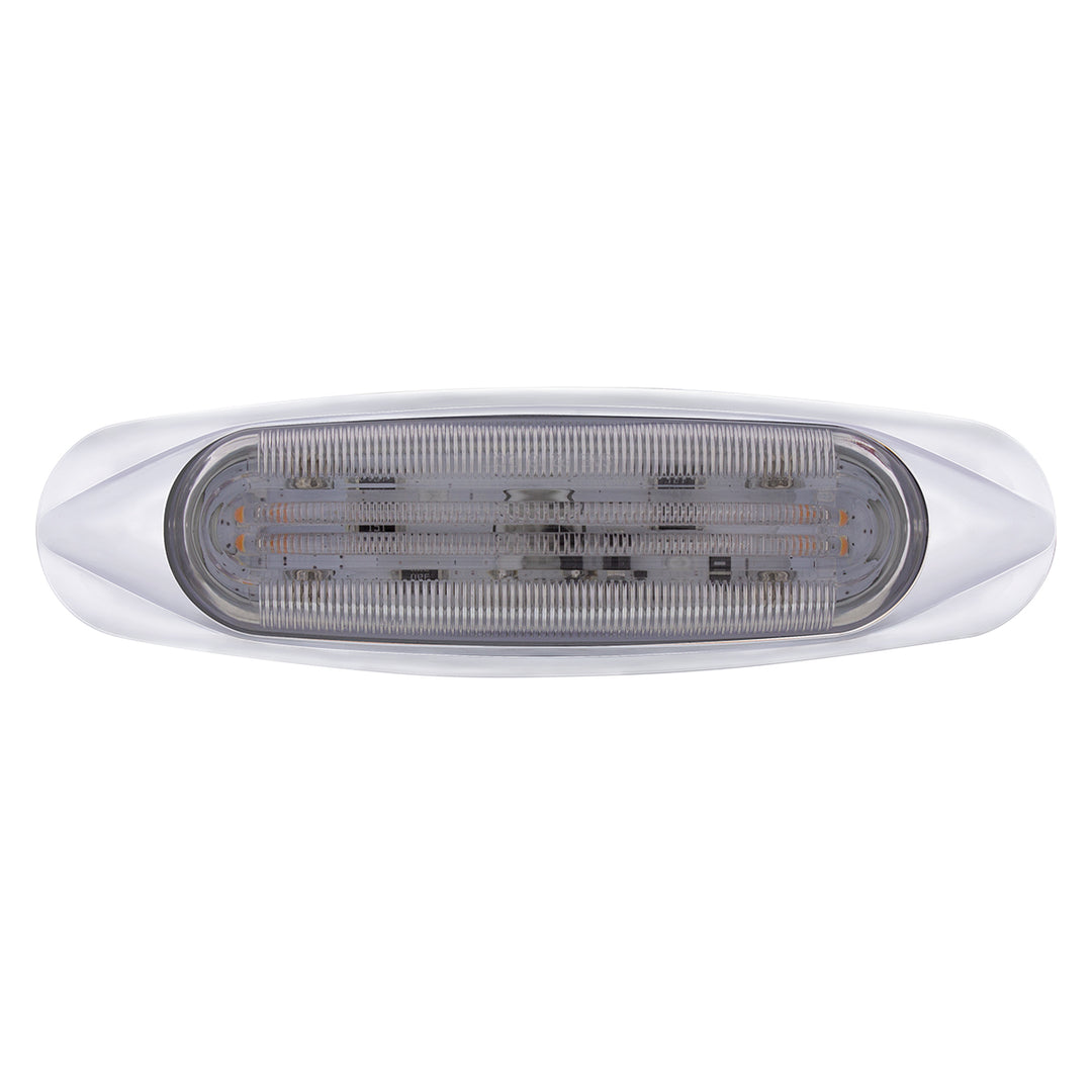 4 LED LIGHTTRACK Light (Clearance/Marker) - Amber LED/Clear Lens