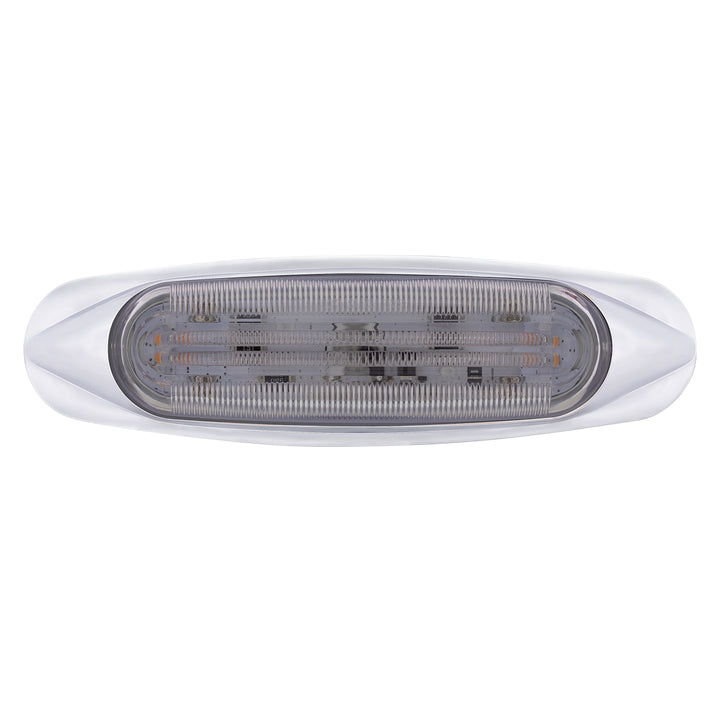 4 LED LIGHTTRACK Light (Clearance/Marker) - Amber LED/Clear Lens