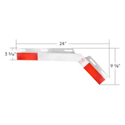Aluminum 45 Degree Angled Conspicuity Reflector Top Flap Plate (Pair)