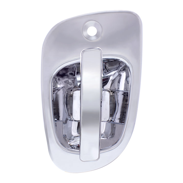 6 Red LED Chrome Door Handle Cover for Freightliner - Driver