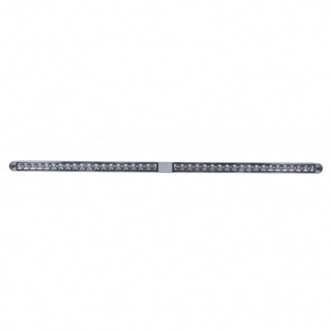Dual 14 LED 12" Reflector Light Bars With Bezel - Amber LED/Clear Lens