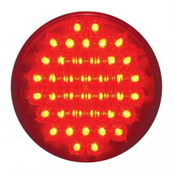 40 LED 4" Round Light (Stop, Turn &amp; Tail) - Red LED/Red Lens