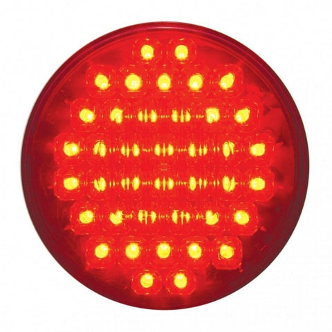 40 LED 4" Round Light (Stop, Turn & Tail) - Red LED/Red Lens