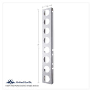 SS Front Air Cleaner Bracket With 16X 9 LED 2" Lights & Visors For Peterbilt-Amber LED & Lens