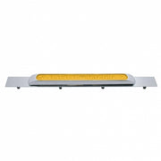 Chrome Top Mud Flap Plate With 11 LED 17" Light Bar & Bezel - Amber LED/Amber Lens (Each)