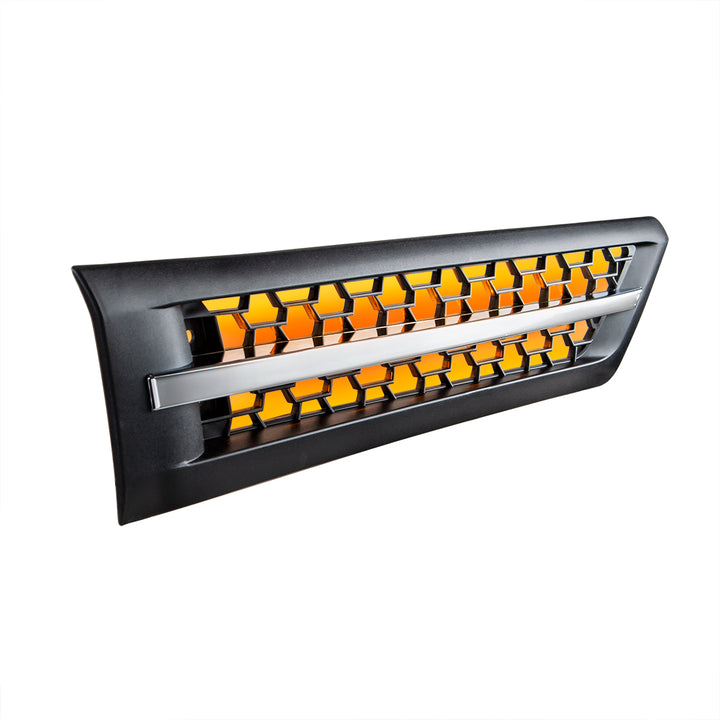 Hood Air Intake Grille With Amber LED For 2018-2024 Freightliner Cascadia 126 - Passenger
