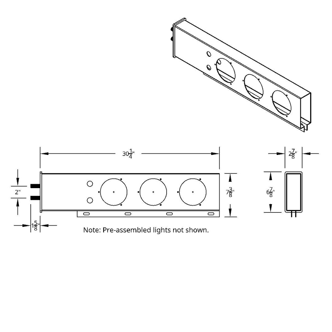 2" Bolt Pattern SS Spring Loaded Bar With 6X 21 LED 4" GloLight -Red LED/Clear Lens (Pair)