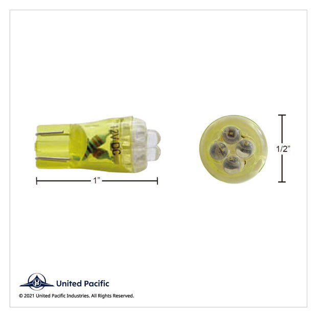 4 LED 194 Bulb - Amber LED (3-Pack)