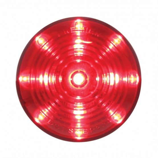 13 LED 2-1/2" Round Roadster Light (Clearance/Marker) - Red LED/Red Lens