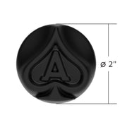 Ace Of Spades Air Valve Knob - Matte Black With Gloss Black Inlay