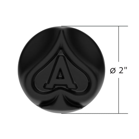 Ace Of Spades Air Valve Knob - Matte Black With Gloss Black Inlay
