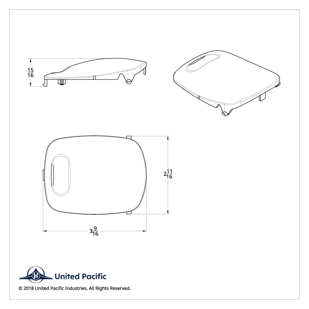 Rectangular Dome Light Lens For 2006+ Peterbilt - Green