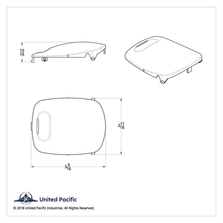 Rectangular Dome Light Lens For 2006+ Peterbilt - Green