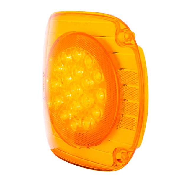 22 LED Turn Signal Light For 1996-2010 Freightliner Century - Amber LED/Amber Lens
