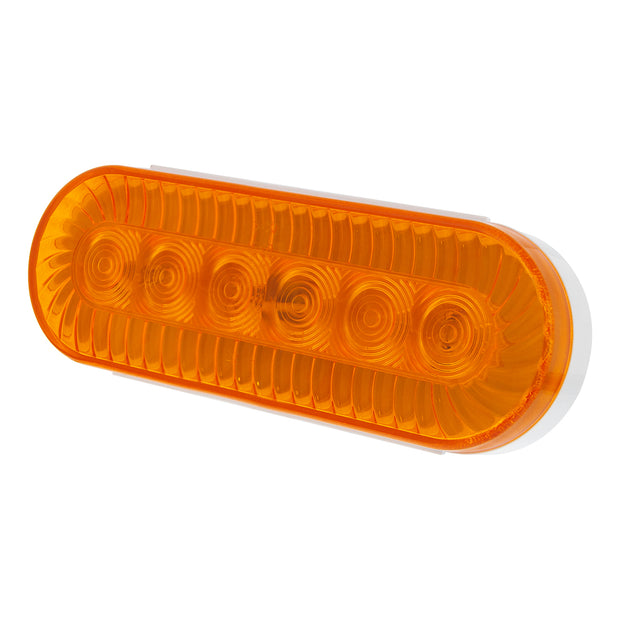 20 LED 6" Oval Turbine Light (Turn Signal) - Amber LED/Amber Lens