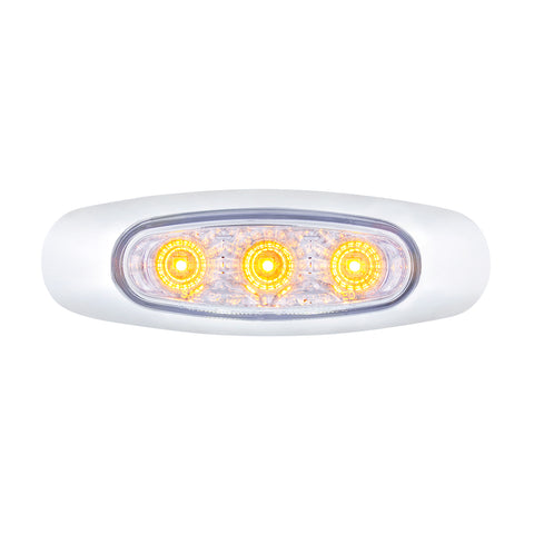 5 LED Reflector Light (Auxiliary/Utility) With Side Ditch Light - Amber LED/Clear Lens (Card)