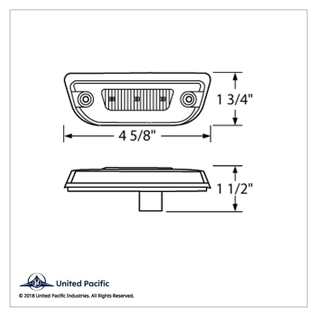 11 LED GloLight Cab Light For Peterbilt 579 &amp; Kenworth T680/T770/T880 - Amber LED/Clear Lens