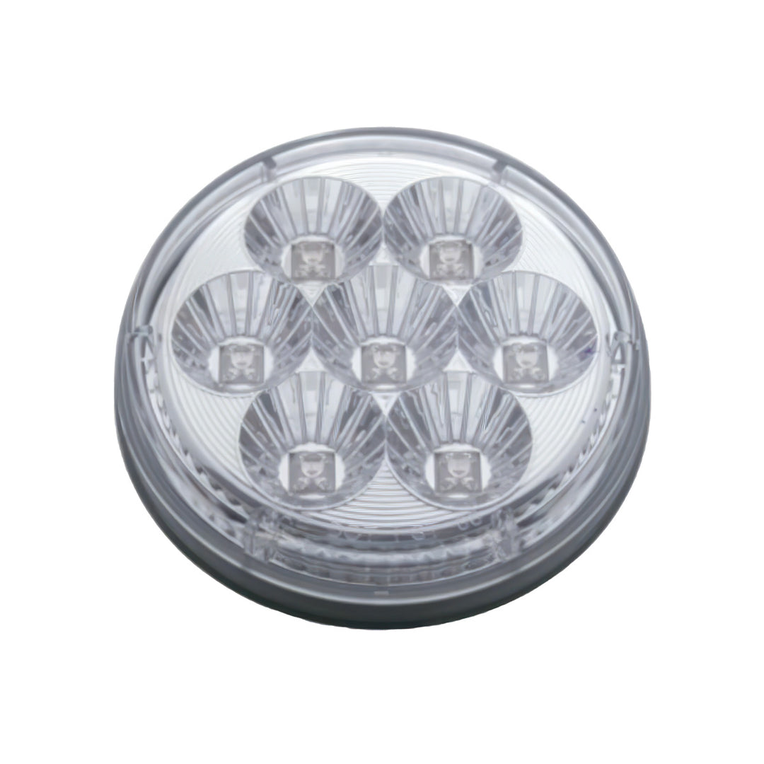 7 LED 4" Reflector Turn Signal Light - Amber LED/Clear Lens