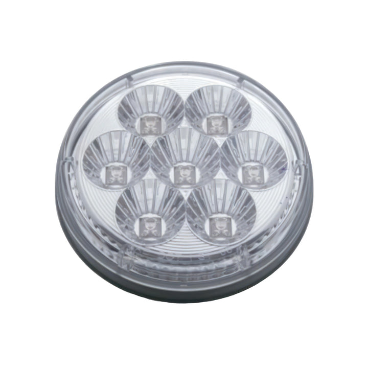 7 LED 4" Reflector Turn Signal Light - Amber LED/Clear Lens