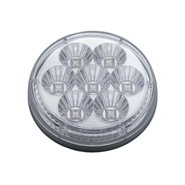 7 LED 4" Reflector Turn Signal Light - Amber LED/Clear Lens