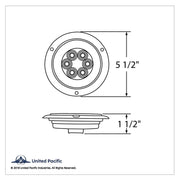 21 LED 4" Round Flange Mount GloLight (Stop, Turn & Tail) - Red LED/Red Lens