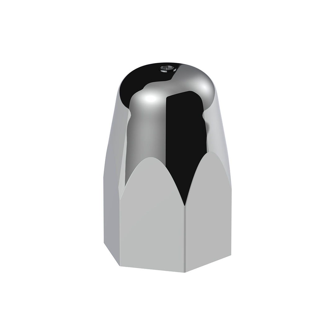1-1/2" X 2-3/4" Chrome Plastic Tall Nut Covers - Push-On (Color Box of 20)
