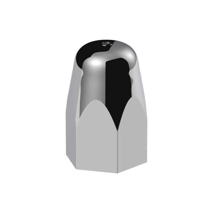 1-1/2" X 2-3/4" Chrome Plastic Tall Nut Covers - Push-On (Color Box of 20)