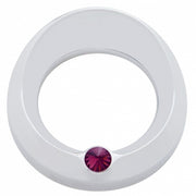 Signature Series Gauge Bezel With Visor & Crystal For 3-3/4" DIA Speed/Tachometer Gauge - Purple Crystal